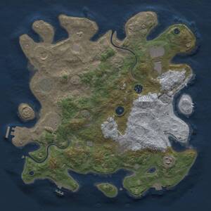 Thumbnail Rust Map: Procedural Map, Size: 3750, Seed: 756798, 15 Monuments