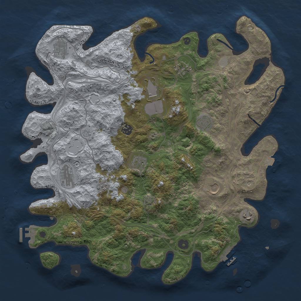 Rust Map: Procedural Map, Size: 4250, Seed: 897241526, 18 Monuments