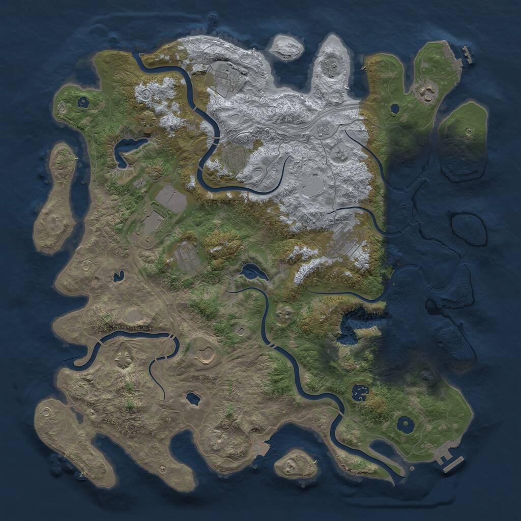 Rust Map: Procedural Map, Size: 4500, Seed: 31950122, 15 Monuments