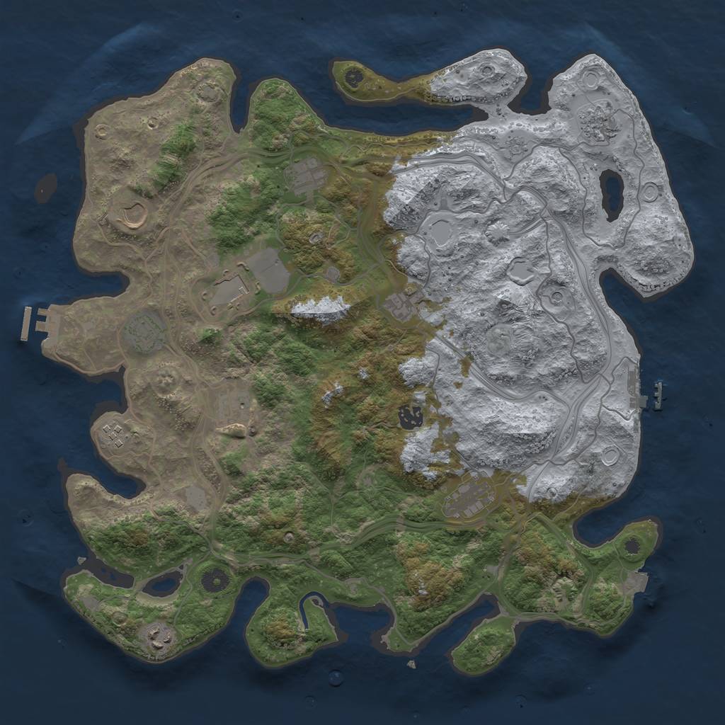 Rust Map: Procedural Map, Size: 4250, Seed: 2739, 19 Monuments