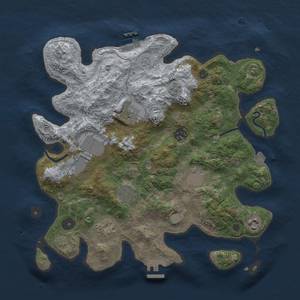 Thumbnail Rust Map: Procedural Map, Size: 3500, Seed: 90343566, 16 Monuments