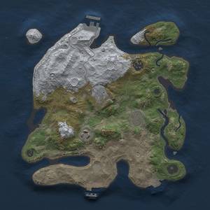 Thumbnail Rust Map: Procedural Map, Size: 3000, Seed: 2050448383, 12 Monuments