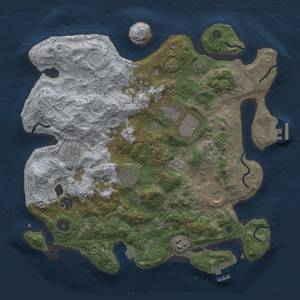 Thumbnail Rust Map: Procedural Map, Size: 3600, Seed: 990298, 16 Monuments