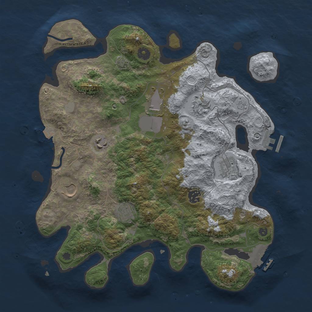 Rust Map: Procedural Map, Size: 3600, Seed: 226, 15 Monuments