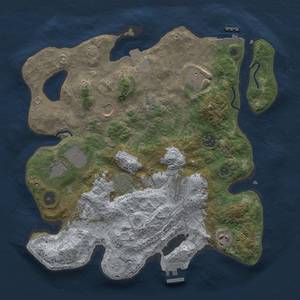 Thumbnail Rust Map: Procedural Map, Size: 3500, Seed: 84481972, 16 Monuments