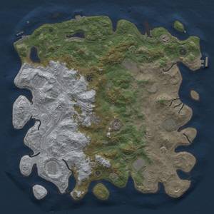 Thumbnail Rust Map: Procedural Map, Size: 4500, Seed: 1042417133, 19 Monuments