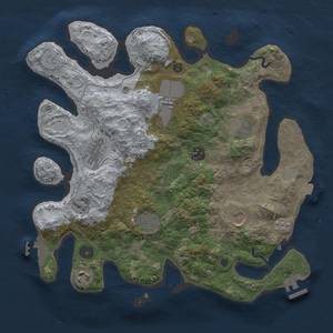 Thumbnail Rust Map: Procedural Map, Size: 3500, Seed: 1954, 16 Monuments