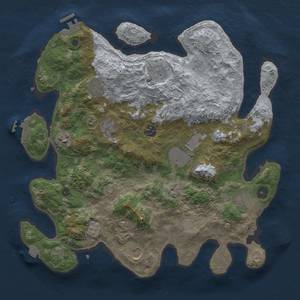 Thumbnail Rust Map: Procedural Map, Size: 3750, Seed: 1885622750, 17 Monuments