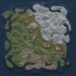 Thumbnail Rust Map: Procedural Map, Size: 4500, Seed: 633304590, 19 Monuments