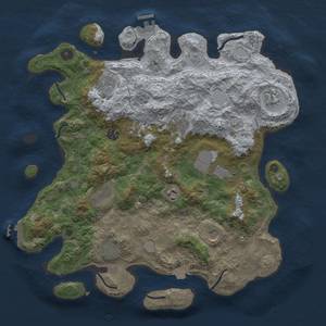 Thumbnail Rust Map: Procedural Map, Size: 4000, Seed: 1667807719, 17 Monuments