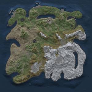 Thumbnail Rust Map: Procedural Map, Size: 3500, Seed: 952165941, 15 Monuments