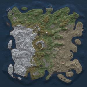 Thumbnail Rust Map: Procedural Map, Size: 4500, Seed: 1999215891, 19 Monuments