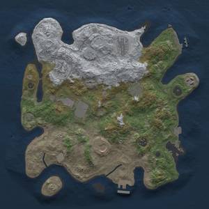 Thumbnail Rust Map: Procedural Map, Size: 3500, Seed: 1983020866, 15 Monuments