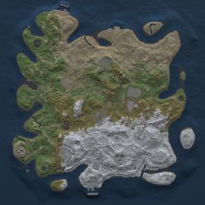 Thumbnail Rust Map: Procedural Map, Size: 4000, Seed: 706362291, 18 Monuments