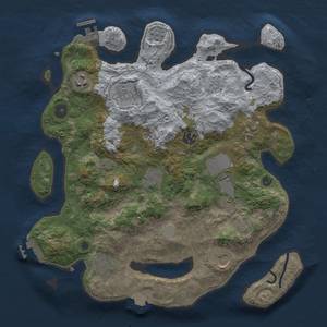 Thumbnail Rust Map: Procedural Map, Size: 3500, Seed: 1682384753, 17 Monuments