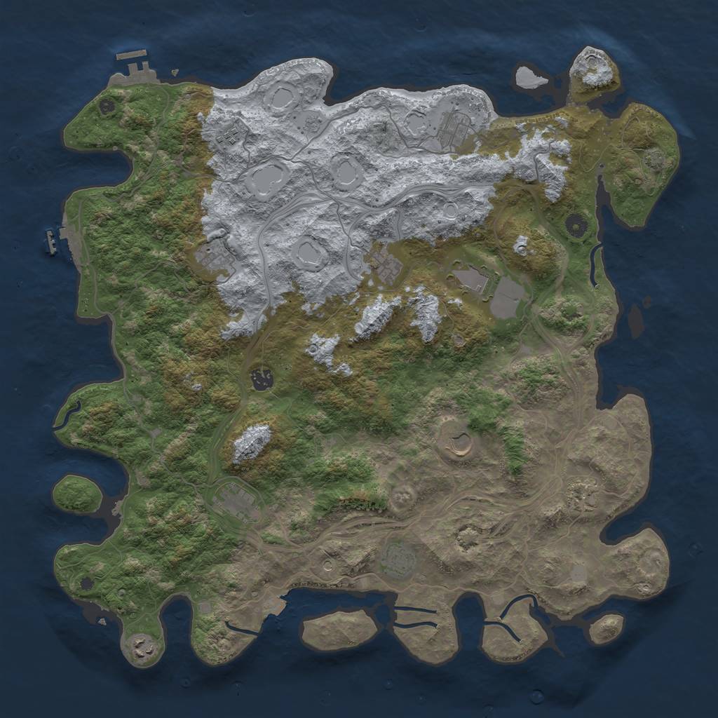 Rust Map: Procedural Map, Size: 4750, Seed: 513, 19 Monuments