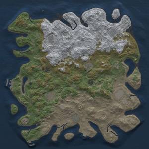 Thumbnail Rust Map: Procedural Map, Size: 4500, Seed: 138664093, 19 Monuments