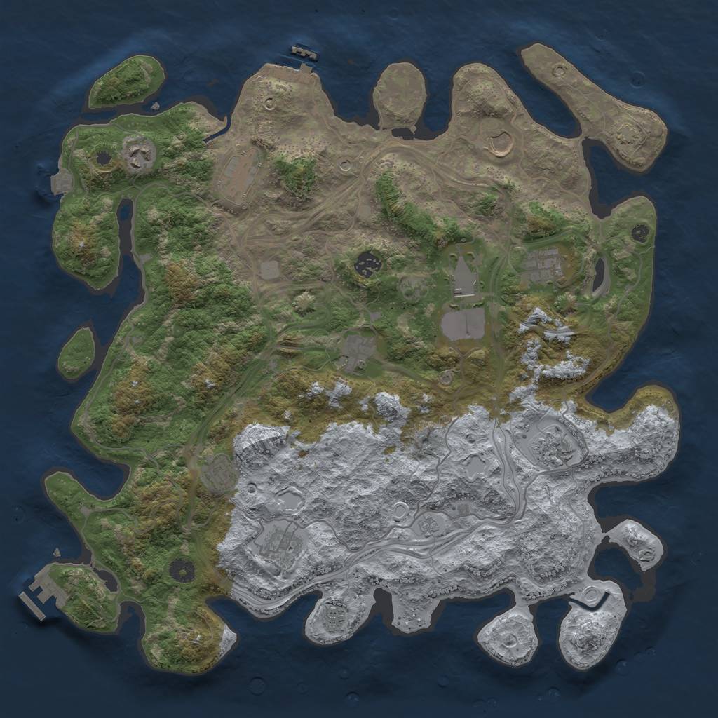 Rust Map: Procedural Map, Size: 4250, Seed: 88395275, 19 Monuments