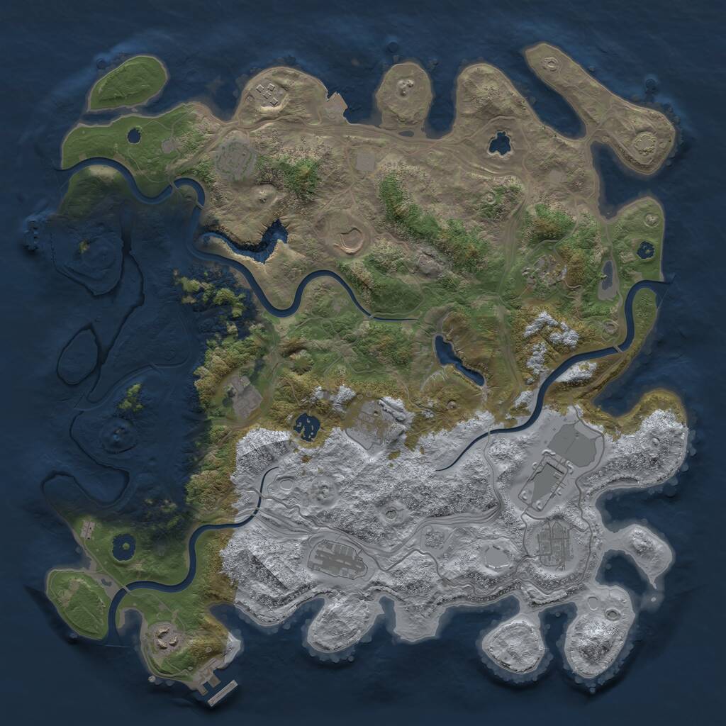 Rust Map: Procedural Map, Size: 4250, Seed: 88395275, 17 Monuments
