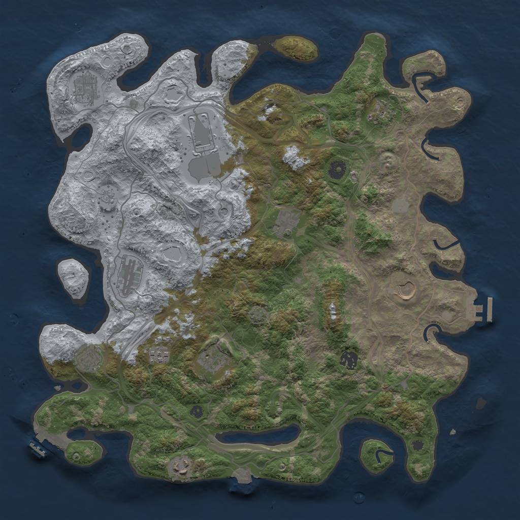 Rust Map: Procedural Map, Size: 4250, Seed: 89874561, 19 Monuments