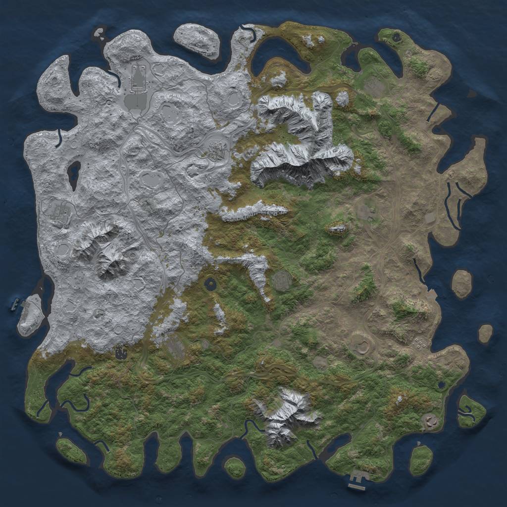 Rust Map: Procedural Map, Size: 6000, Seed: 1431379916, 19 Monuments