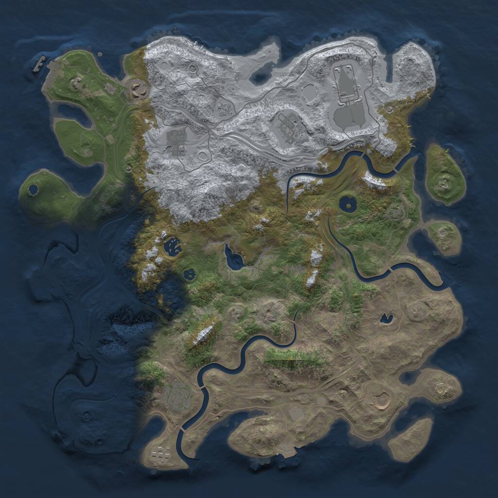 Rust Map: Procedural Map, Size: 4250, Seed: 88, 14 Monuments