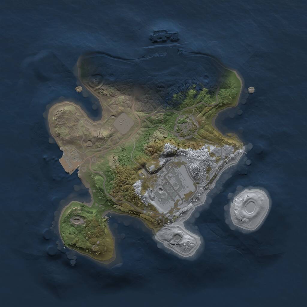 Rust Map: Procedural Map, Size: 1900, Seed: 1840467745, 4 Monuments