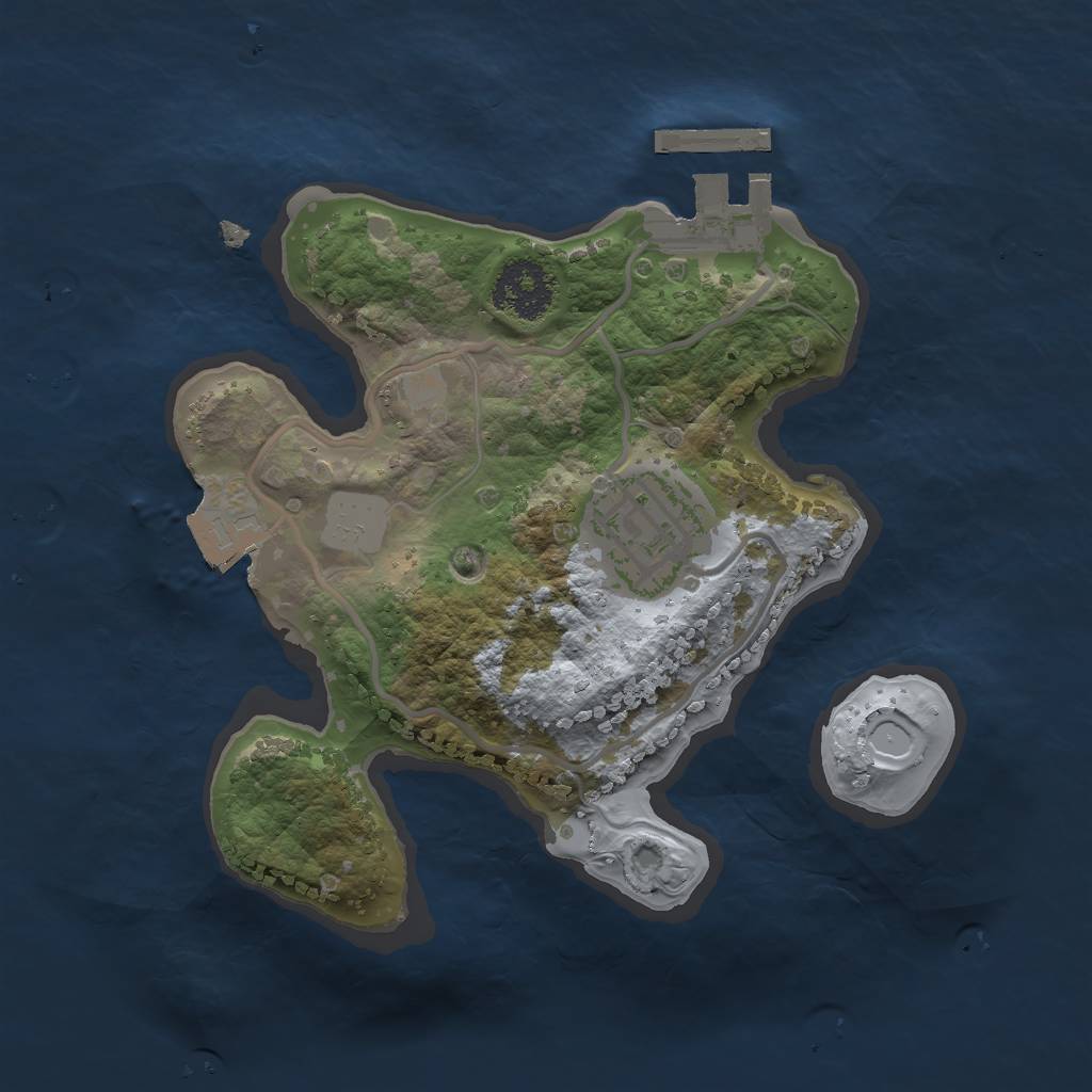 Rust Map: Procedural Map, Size: 1900, Seed: 1840467745, 5 Monuments