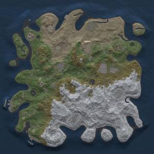 Thumbnail Rust Map: Procedural Map, Size: 4000, Seed: 417086795, 18 Monuments