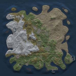 Thumbnail Rust Map: Procedural Map, Size: 4000, Seed: 467478453, 18 Monuments