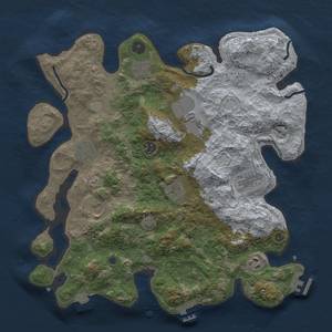 Thumbnail Rust Map: Procedural Map, Size: 3800, Seed: 908239414, 16 Monuments