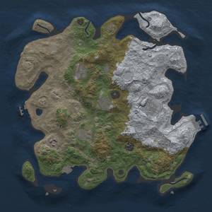 Thumbnail Rust Map: Procedural Map, Size: 3497, Seed: 87675, 15 Monuments