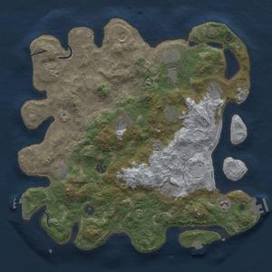 Thumbnail Rust Map: Procedural Map, Size: 4000, Seed: 120366453, 19 Monuments