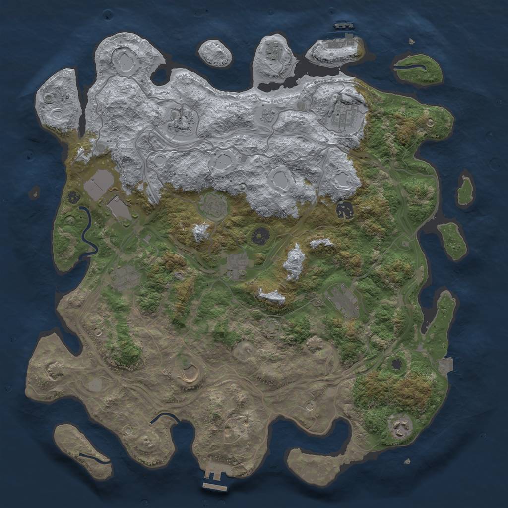 Rust Map: Procedural Map, Size: 4250, Seed: 978184551, 19 Monuments