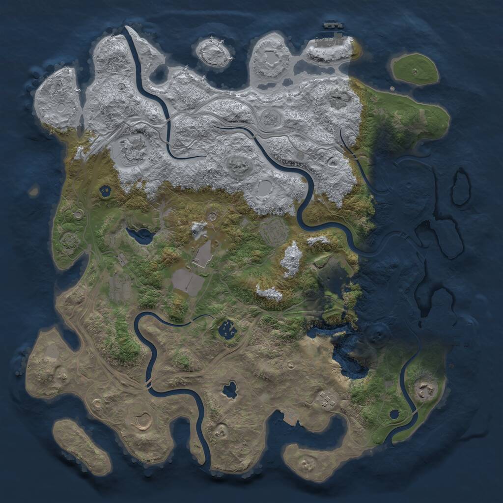 Rust Map: Procedural Map, Size: 4250, Seed: 978184551, 15 Monuments