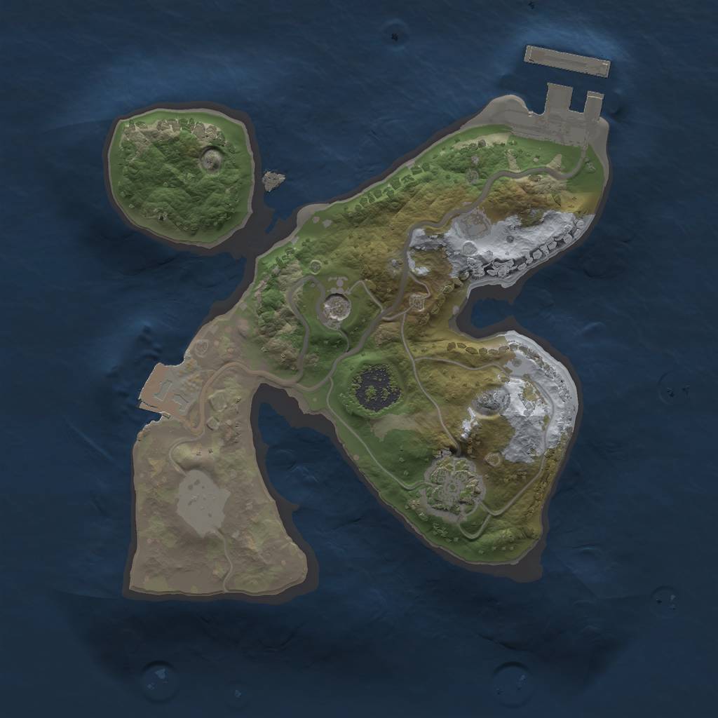 Rust Map: Procedural Map, Size: 1700, Seed: 1437903231, 6 Monuments