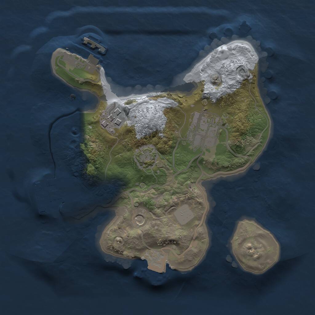 Rust Map: Procedural Map, Size: 2000, Seed: 174883188, 7 Monuments