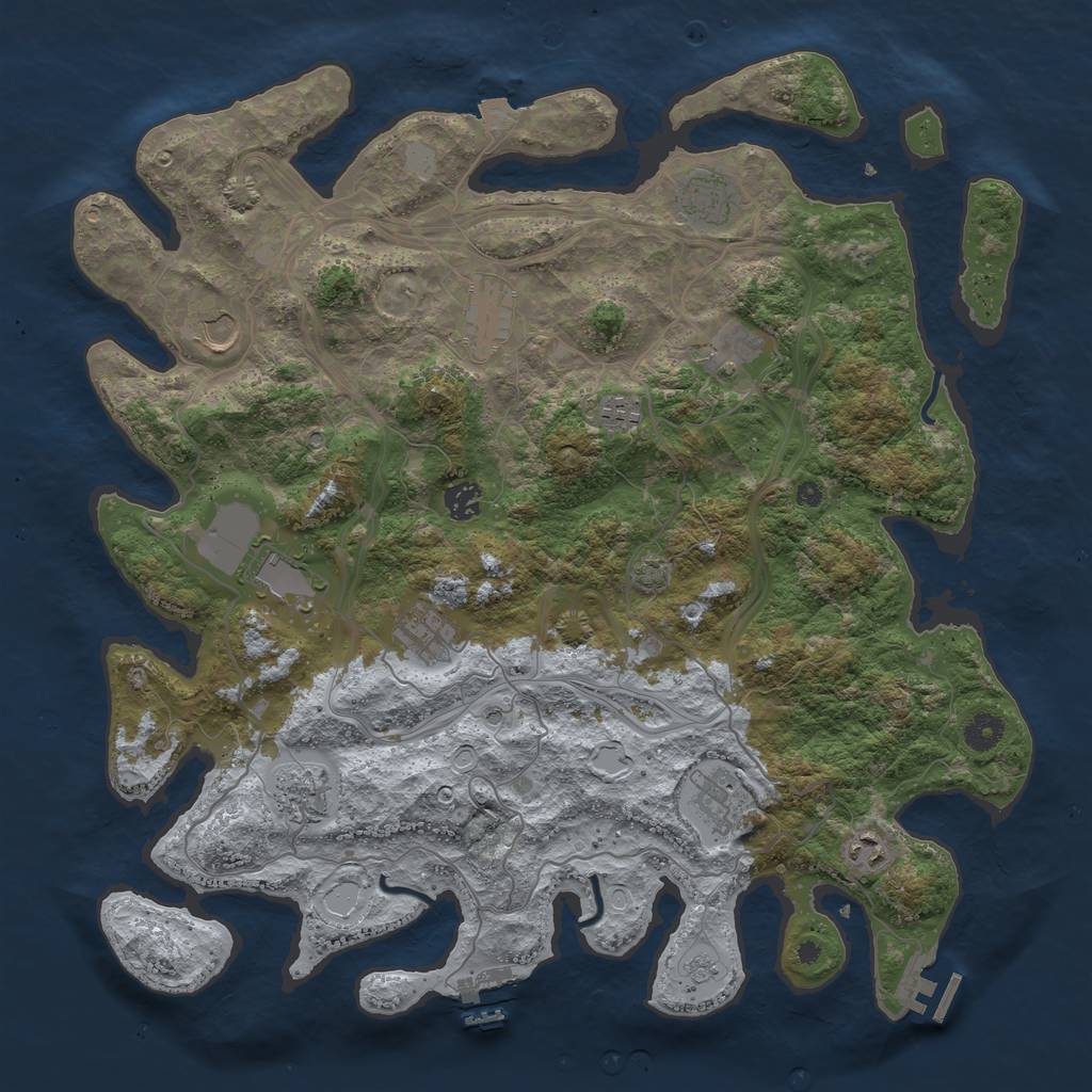 Rust Map: Procedural Map, Size: 4250, Seed: 1690, 19 Monuments