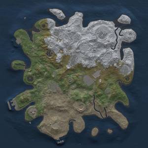 Thumbnail Rust Map: Procedural Map, Size: 3600, Seed: 11307, 17 Monuments