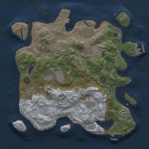 Thumbnail Rust Map: Procedural Map, Size: 3500, Seed: 78381121, 17 Monuments