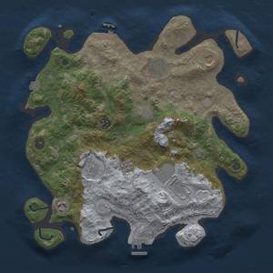 Thumbnail Rust Map: Procedural Map, Size: 3600, Seed: 120724, 16 Monuments