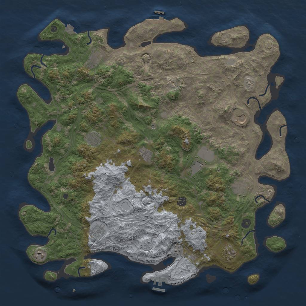 Rust Map: Procedural Map, Size: 4800, Seed: 559602402, 19 Monuments