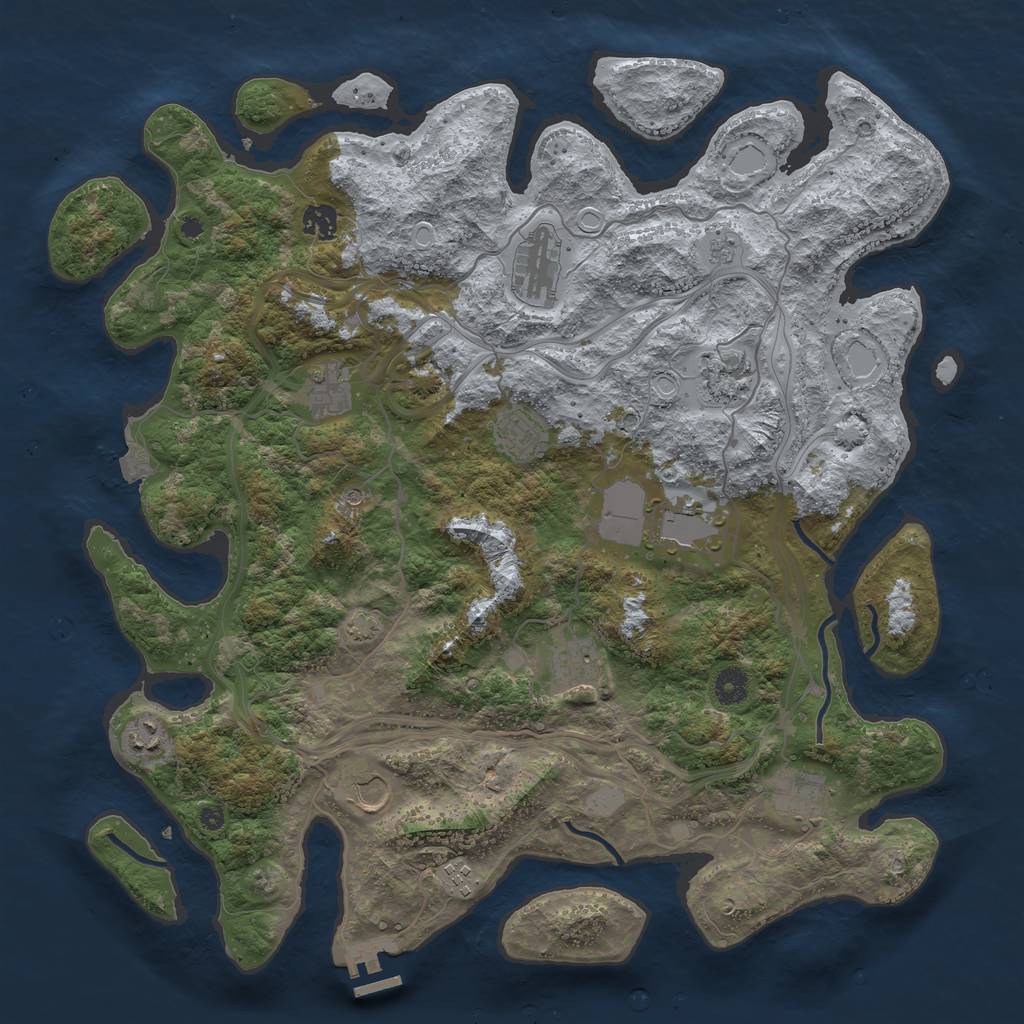 Rust Map: Procedural Map, Size: 4250, Seed: 18544925, 18 Monuments