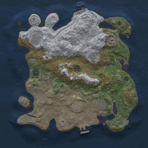 Thumbnail Rust Map: Procedural Map, Size: 3399, Seed: 1248651491, 16 Monuments