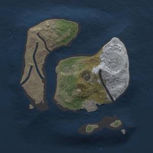 Thumbnail Rust Map: Procedural Map, Size: 1650, Seed: 1499154509, 4 Monuments