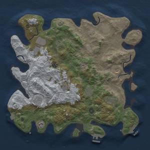 Thumbnail Rust Map: Procedural Map, Size: 4000, Seed: 146129619, 19 Monuments