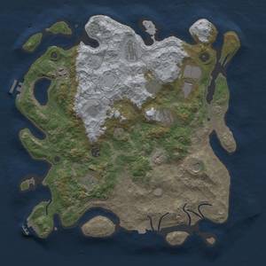 Thumbnail Rust Map: Procedural Map, Size: 4000, Seed: 1690723249, 18 Monuments