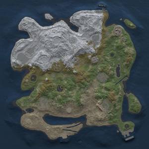 Thumbnail Rust Map: Procedural Map, Size: 3500, Seed: 204161858, 17 Monuments