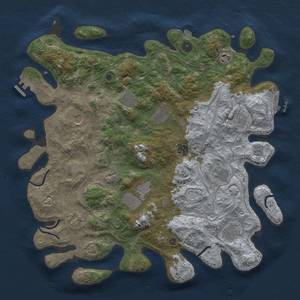 Thumbnail Rust Map: Procedural Map, Size: 4250, Seed: 504398359, 19 Monuments