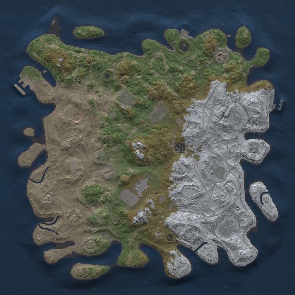 Rust Map: Procedural Map, Size: 4250, Seed: 504398359, 19 Monuments